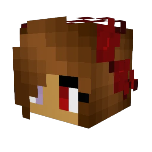 MystifiedShadows Minecraft avatar head, 3D render