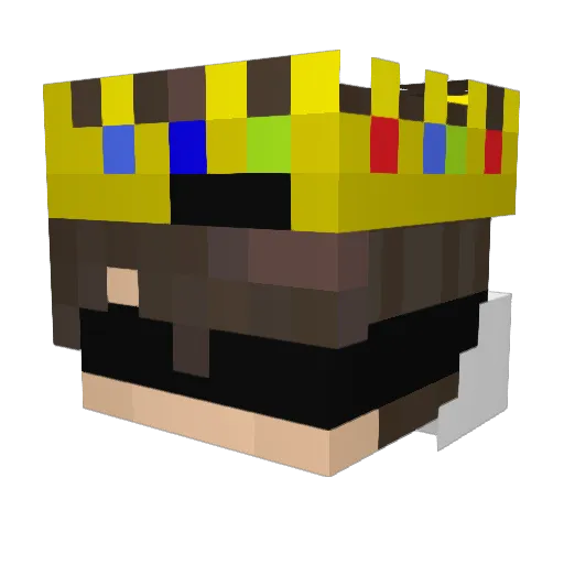 Mystiflex Minecraft avatar head, 3D render