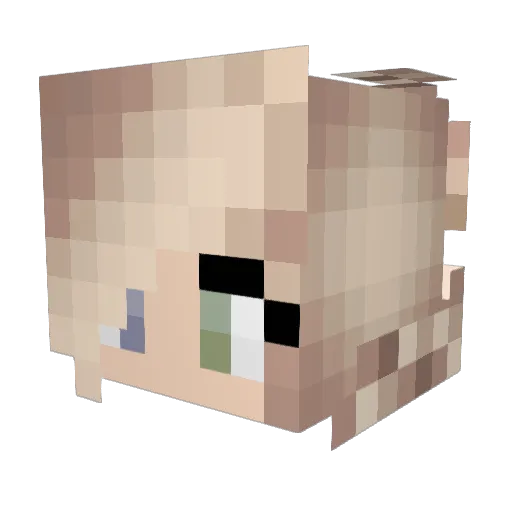 Mystigris Minecraft avatar head, 3D render