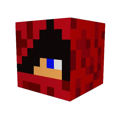 Mystiic Minecraft avatar head, 3D render