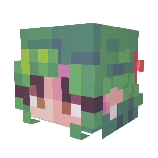 MystikChill Minecraft avatar head, 3D render