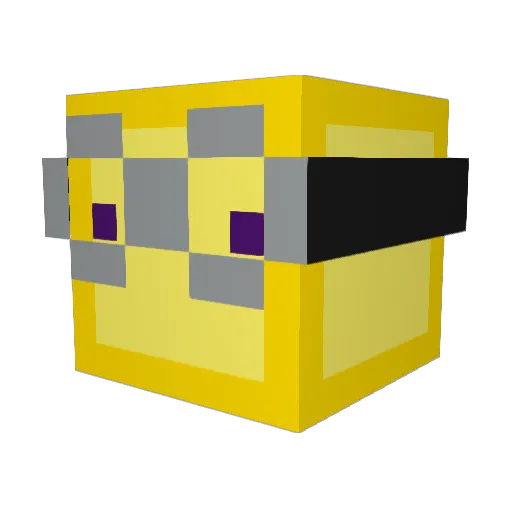 Mystiod Minecraft avatar head, 3D render