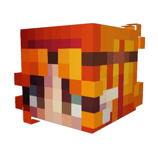 MystiqTheBun Minecraft avatar head, 3D render