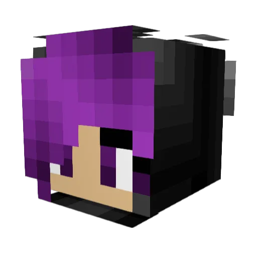 MystiqueDeep Minecraft avatar head, 3D render