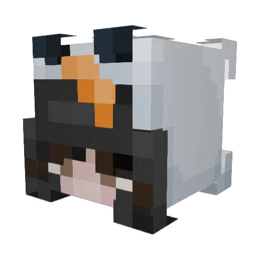 MystiqueKira Minecraft avatar head, 3D render