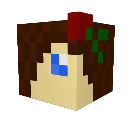 MystiqueSensual Minecraft avatar head, 3D render