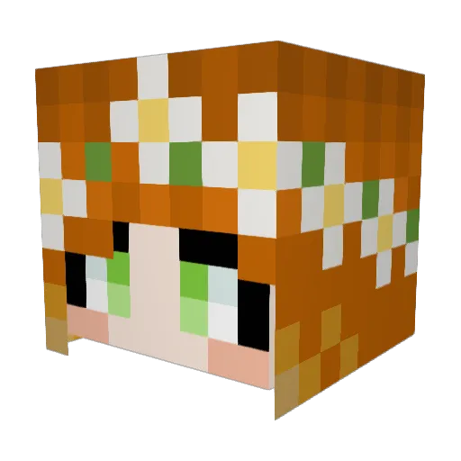 Mystique_1 Minecraft avatar head, 3D render