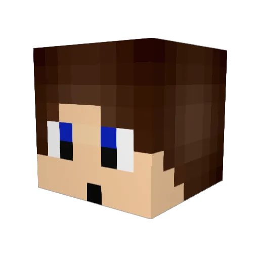 Mystitude Minecraft avatar head, 3D render