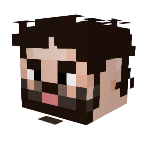MystixMiner12 Minecraft avatar head, 3D render