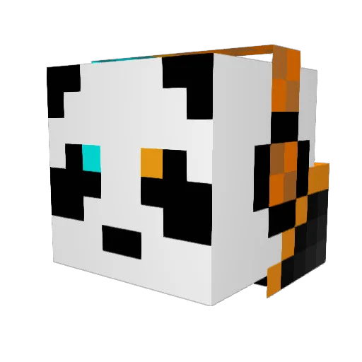 Mystixou Minecraft avatar head, 3D render