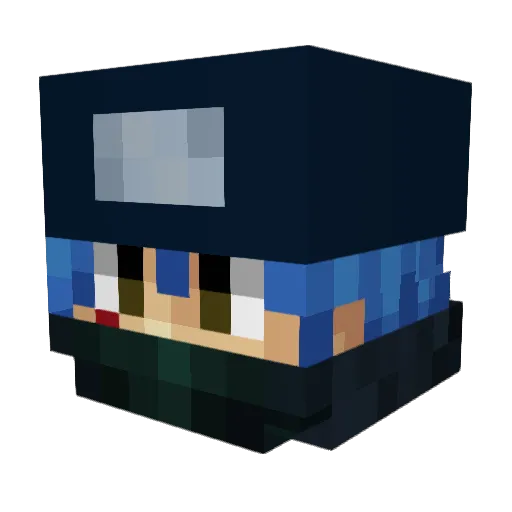 Mystonight Minecraft avatar head, 3D render