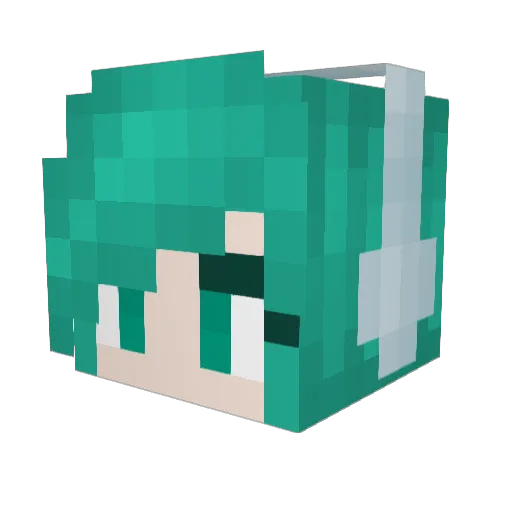 Mystritive Minecraft avatar head, 3D render
