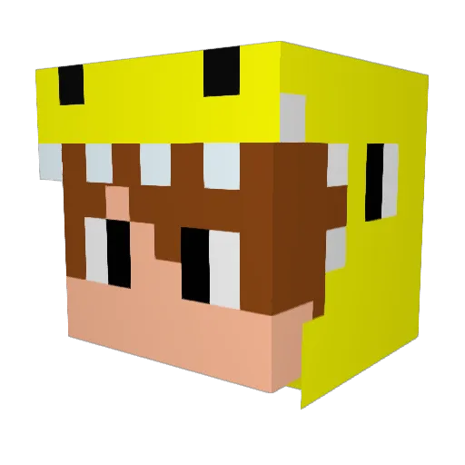 MystrosAlt6 Minecraft avatar head, 3D render