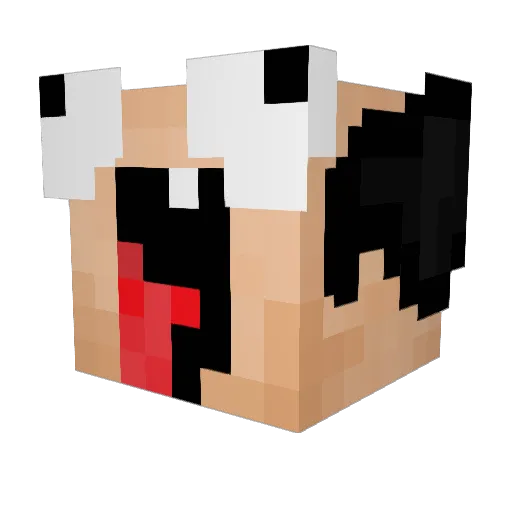 Mysukiii Minecraft avatar head, 3D render