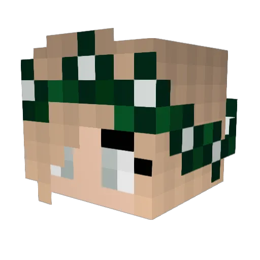 Mysuu Minecraft avatar head, 3D render
