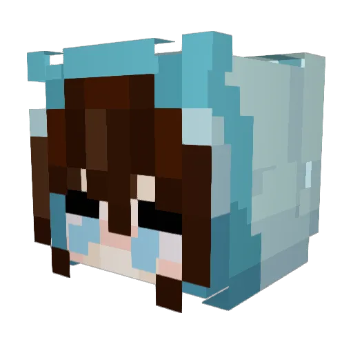Mysvidal Minecraft avatar head, 3D render