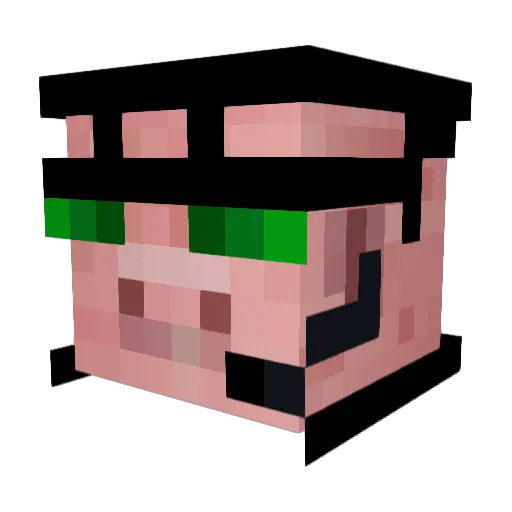 Mytewolf Minecraft avatar head, 3D render