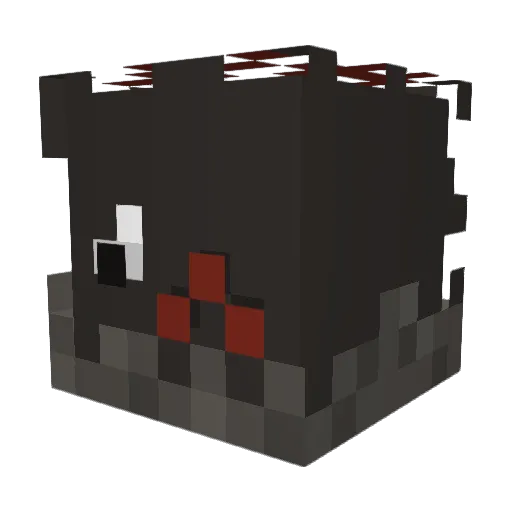 Mytfu Minecraft avatar head, 3D render