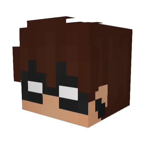 Myth0King Minecraft avatar head, 3D render