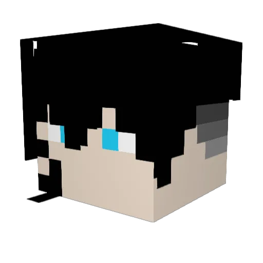 MythAnswer Minecraft avatar head, 3D render