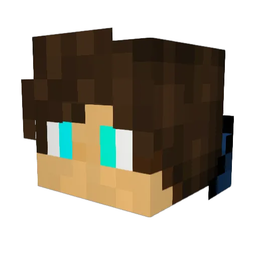MythNight Minecraft avatar head, 3D render