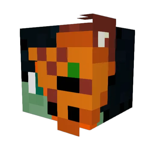 MythStorm Minecraft avatar head, 3D render