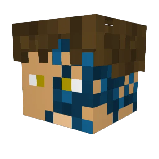 Mythance Minecraft avatar head, 3D render