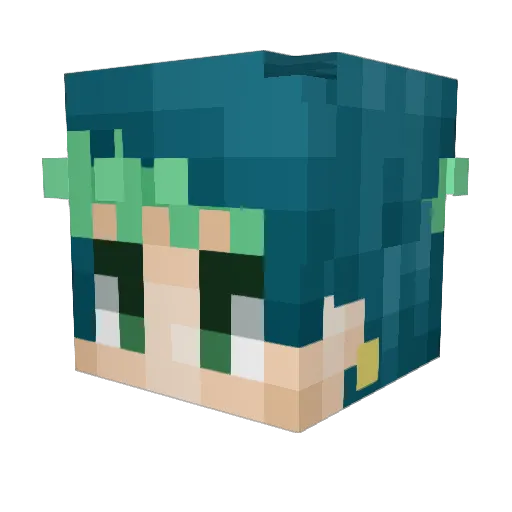 Mythgore Minecraft avatar head, 3D render