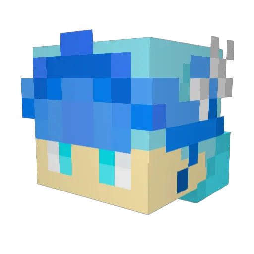 MythicBlu Minecraft avatar head, 3D render