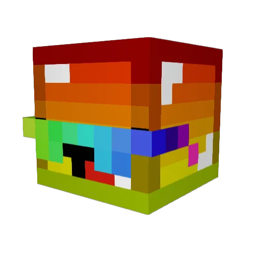 Mythic_Santa Minecraft avatar head, 3D render