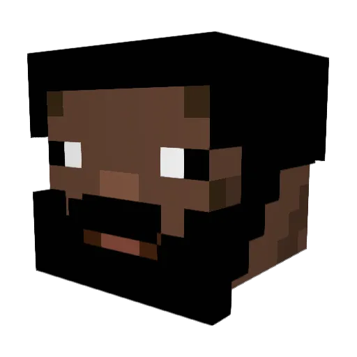 MythicalComedian Minecraft avatar head, 3D render