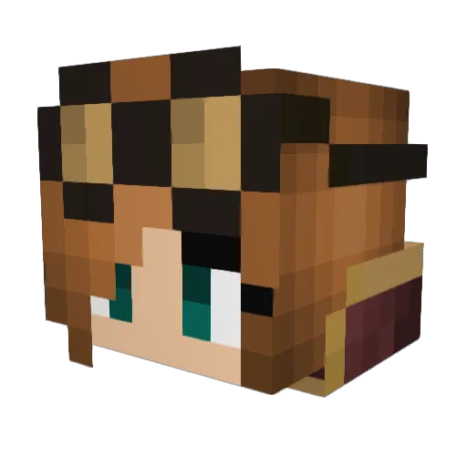 MythicalMeg Minecraft avatar head, 3D render