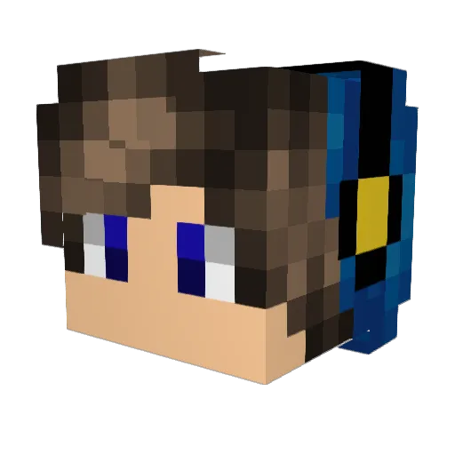 Mythicins1de Minecraft avatar head, 3D render