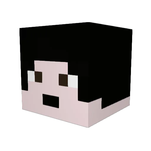 Mythifs Minecraft avatar head, 3D render