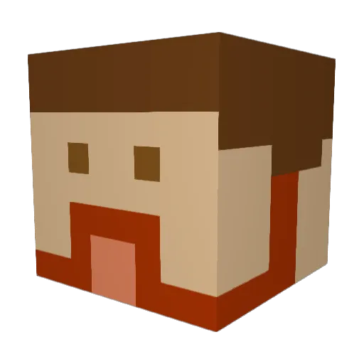 Mythiscar Minecraft avatar head, 3D render