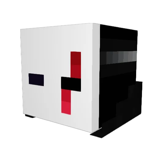 Mythkyl Minecraft avatar head, 3D render