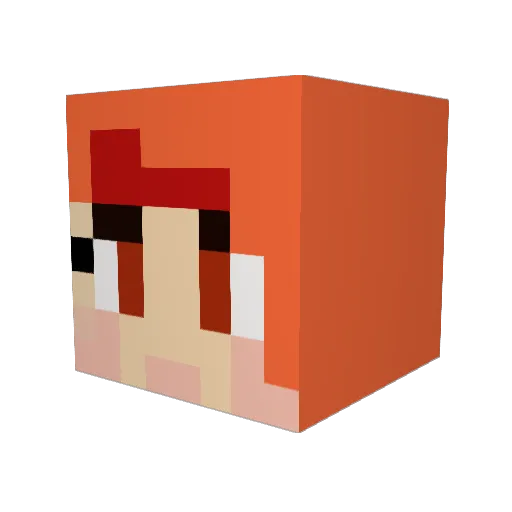 Mytholania Minecraft avatar head, 3D render