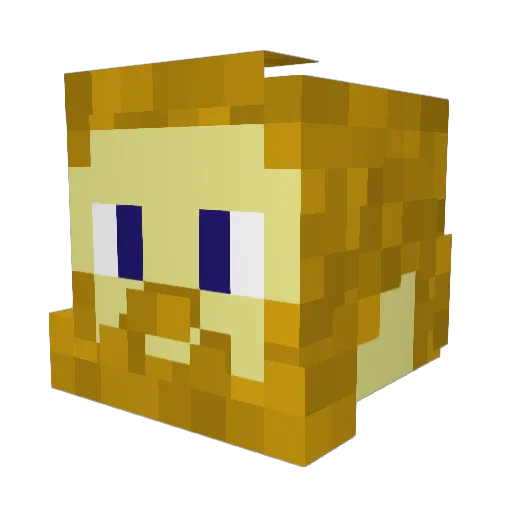 Mythoza Minecraft avatar head, 3D render