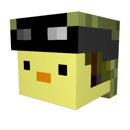 Mythreon Minecraft avatar head, 3D render