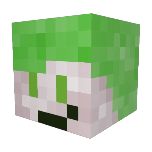 MythrilCraft Minecraft avatar head, 3D render