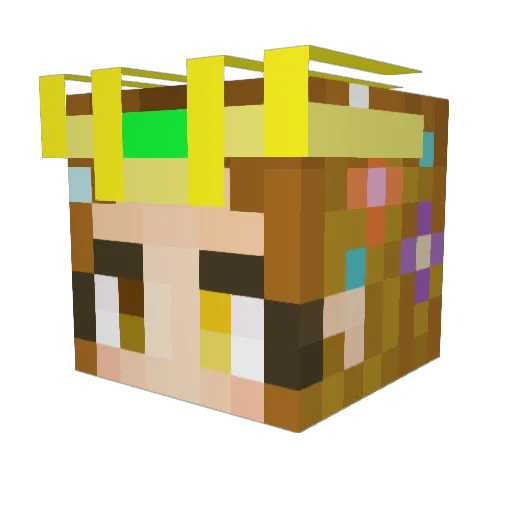 MythrilFang Minecraft avatar head, 3D render