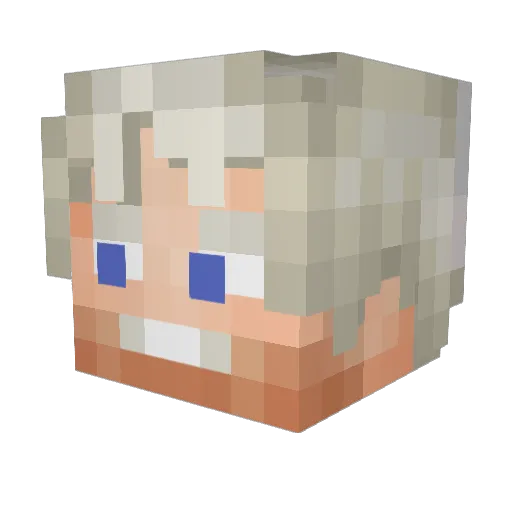 Mythronian Minecraft avatar head, 3D render