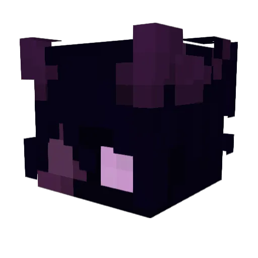Mythsterious Minecraft avatar head, 3D render