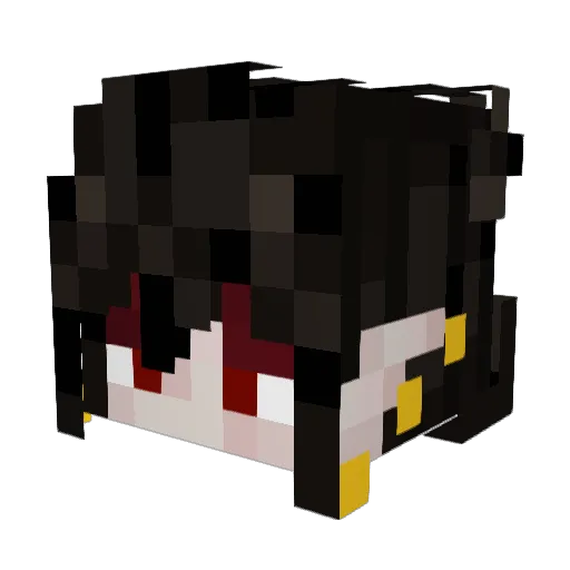 Mythvis Minecraft avatar head, 3D render