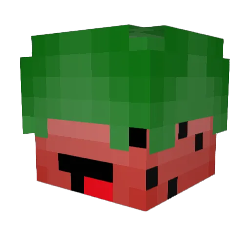 Mythzi_ Minecraft avatar head, 3D render