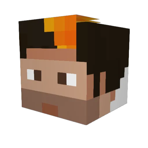 Mytrakz Minecraft avatar head, 3D render