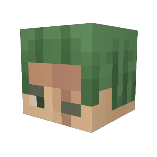 Mytuas Minecraft avatar head, 3D render