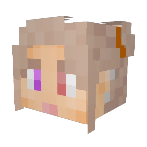 Myucka Minecraft avatar head, 3D render