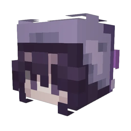 Myulk Minecraft avatar head, 3D render
