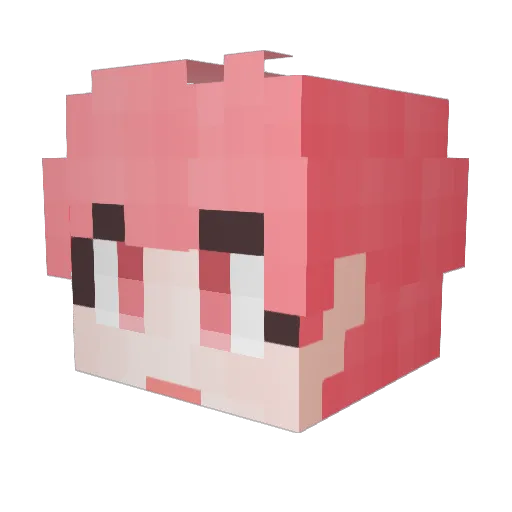 Myumm_Meu Minecraft avatar head, 3D render